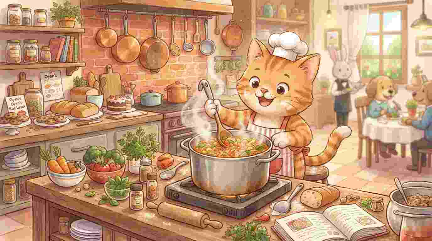 Kucing Oyen Jadi Chef